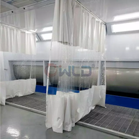 Cabine de peinture à rideau d'eau avec filtre humide en fer pour mobilier industriel WLD