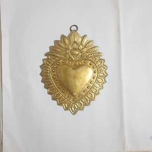 Vintage Gold Traditional Framed Handmade Sacred Heart Wall <b>Mirror</b> <b>Hanging</b> Decorative Heart Shaped <b>Mirror</b> for Christmas Decor - Product Image 4