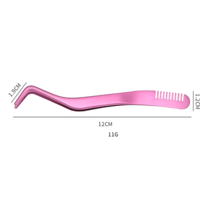 MIRHA INSTRUMENTS MI-549 Pince à épiler en acier inoxydable durable de haute qualité pour extensions de cils, avec peigne à pointe lisse 10 mm - Product Image 1