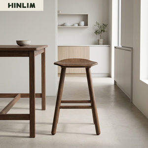 Rustic Solid <b>Wood</b> <b>Stool</b> Contemporary Minimalist Design Durable Home Furniture for Apartment Bedroom Hotel Living Room - Product Image 1