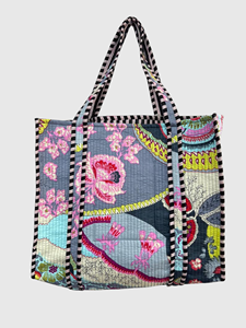 Sac fourre-tout en toile brodée bohème avec motif floral, fermeture ouverte, pour femme, usage quotidien, toutes saisons - Product Image 2