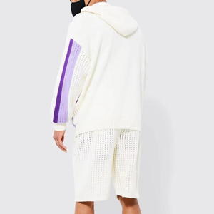 Ensemble Sportif Homme Printemps 2026 : Sweat à Capuche et Short en Maille Gaufrée Respirante – Tenue Décontractée Tendance Deux Pièces - Product Image 2