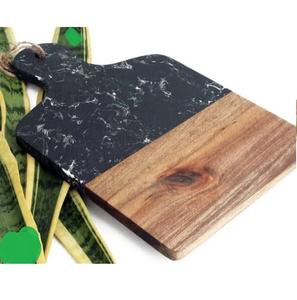 Planche à découper les fruits portable en bois, finition bicolore, pour la viande et le fromage - Product Image 1