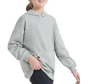 Sudadera con capucha para niñas, lisa, de felpa francesa, gruesa, para invierno, ropa infantil con capucha, transpirable - Product Image 4