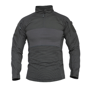 Camisa Táctica de Manga Larga para Hombre de Alta Calidad, 3 Botones, Secado Rápido, 100% Poliéster, Sólida, Antiarrugas - Product Image 1
