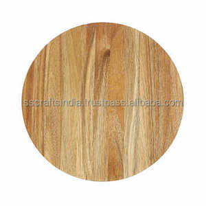 Porte-épices en bois d'acacia paresseux Susan Spinning assiette de service à fromage rotative pour la cuisine plateau tournant table à manger prix de gros - Product Image 3