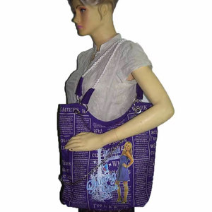 Custom Logo Printed Bohemian Zipper Closure Cotton <b>Canvas</b> <b>Tote</b> Bag Eco-Friendly Large Capacity Reusable Grocery Shopping Bag - Product Image 2