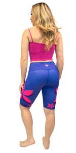 Shorts Activewear Femme Taille Basse à Imprimé Floral en Tricot Respirant Coton Spandex Coupe Classique avec Cordon de Serrage - Product Image 5