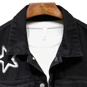 Vestes en jean pour hommes les plus vendues, à manches longues, fermeture boutonnée confortable, pour l'hiver, à bas prix, service OEM - Product Image 3