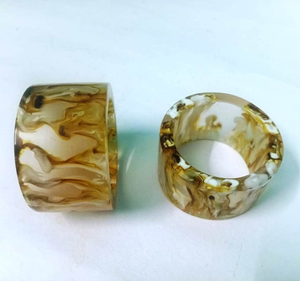 Wholesale Price Epoxy Resin Napkin Ring Home Hotel <b>Wedding</b> Restaurant Used Pink White Mixing Resin Napkin Ring - Product Image 2
