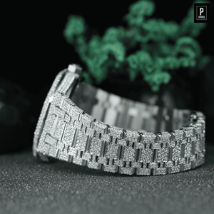 Reloj de Lujo con Incrustaciones de Diamantes para Hombre, Plata de Ley 925, Estilo Hip Hop, Reloj de Pulsera con Moissanita, Venta al Por Mayor - Product Image 3