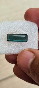 Turmalina Indigolita Natural, Corte Octogonal Facetado, Color Verde Azulado Iridiscente, 18x6mm, 4.4g, para Joyería - Product Image 4