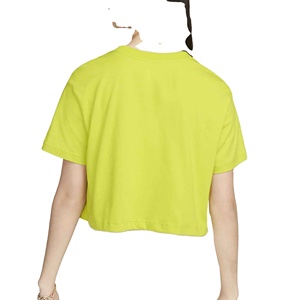 Venta al por mayor de fábrica Nueva llegada Personalización Camisetas recortadas para mujer Impresión al por mayor Diseño casual Ropa casual Color sólido - Product Image 3