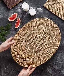 Natural Seagrass Placemat and Cup Mat Set Handwoven Braid Design Vietnam Origin - Product Image 2