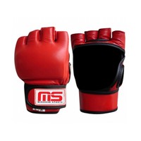 Guantes de Entrenamiento de MMA de Medio Dedo en Cuero con Cierre de Muñeca para Artes Marciales y Uso en Exteriores para Adultos