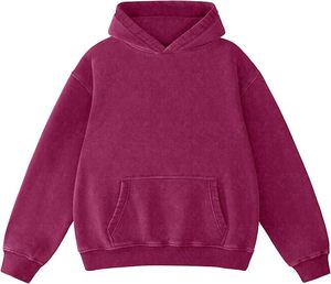 Sweat-shirt à capuche rose en coton décontracté pour adultes, toutes saisons, promotionnel, coupe oversize, style vintage - Product Image 5