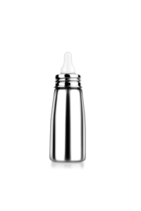 Biberon pour bébé en acier inoxydable de qualité supérieure avec tétine en silicone souple, durable et réutilisable. - Product Image 5