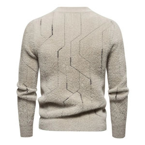 Men's 100% Cotton Winter Sweater Soft Knitwear Warm Pullover Custom Supplier - Product Image 3