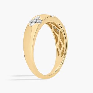 วงดนตรีแฟชั่นไดมอนด์ ฟลาวเวอร์ ทรีโอ ทำจากทองคำขาว - Product Image 3