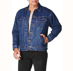 Nouvelle veste en jean d'hiver à col rabattu mince pour hommes avec fermeture éclair à bouton en corne Style vintage - Product Image 2