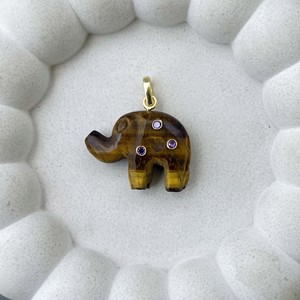 Natural Rose Quartz Elephant Pendant Rose Gold Plated Hand Carved Pink Gemstone <b>Animal</b> Charm Healing <b>Crystal</b> Totem Jewelry - Product Image 4