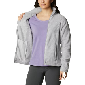 Veste polaire zippée intégrale pour femme, manches raglan, couche intermédiaire, randonnée en extérieur, coupe-vent, chaude, automne-hiver, vente en gros - Product Image 1