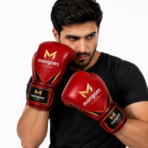 Mangoes Fashion Customizable Professional Boxing Gloves Faux Leather Closure Breathable Lightweight Adjustable Wrist <b>Strap</b> - Product Image 3