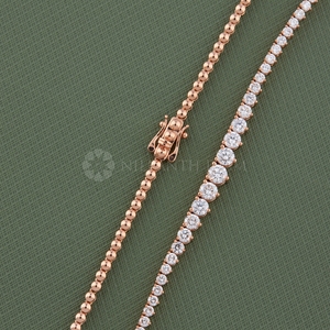 Collar de diamantes cultivados en laboratorio con corte redondo para un look elegante, con certificación IGI y claridad VVS, de proveedor y fabricante indio. - Product Image 4
