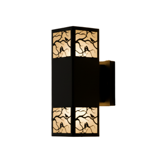 Steel/inox LED Black Modern/Japanese Viet Nam 3500K (Warm White) Wall Light for Living Room Bedroom Hallway <b>Touch</b> Control 25cm - Product Image 1