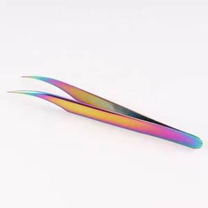 Pinzas Quirúrgicas de Precisión Morje de Acero Inoxidable para Pestañas con Punta Suave y Acabado Iridiscente de 10 mm de Longitud para una Aplicación Precisa - Product Image 5