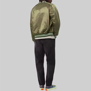 Veste de sport en satin imperméable double face avec logo personnalisé brodé, fabrication en usine, faible MOQ, prix bas, pour homme - Product Image 5