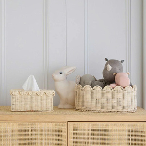 Portarrollos de Papel Rectangular de Mimbre Estilo Boho, Dispensador de Servilletas Ecológico - Product Image 5