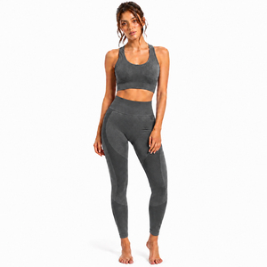 Women's Premium Gym Clothing Yoga Set Lightweight Breathable Sports Bra Stretch Leggings Wholesale Factory Supplier - Product Image 1