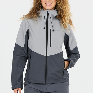 Chaqueta Cortavientos Impermeable de Moda para Mujer, Cuello Alto, Cierre de Cremallera, Capucha, Tejido de 3 Capas de Alta Calidad - Product Image 1