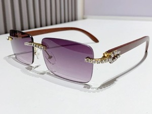Best Quality Diamond Sunglasses Rimless Rectangle Statement <b>Eyewear</b> for Men Women Fashion Parties and Events For Sale - Product Image 6