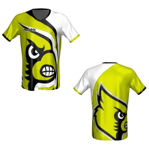 Maillot de polo Esports personnalisé en gros, uniforme de club de gaming, chemise de tournoi pour joueur professionnel par sublimation, col en V extensible, fabricant OEM - Product Image 1