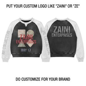 Custom 360 GSM 100% Cotton Fleece Half Zip Windproof Breathable Raglan Panel <b>Men's</b> <b>Sweatshirt</b> Black <b>Grey</b> Custom Logo OEM ODM - Product Image 1