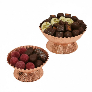 Support de présentation rond pour chocolats avec assortiment de chocolats, design minimaliste pour les occasions de cadeaux, bol en plastique durable - Product Image 2