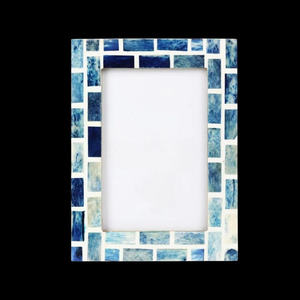 FAIZA CRAFT FC-241 Custom Bone Inlay Waterproof Photo <b>Frame</b> Home Decor Tabletop Display White Blue Modern Stylish Art Gifts - Product Image 4