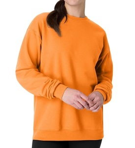 Sudaderas de Color Naranja Liso Personalizadas al por Mayor con el Último Diseño, Corte Regular, Cuello Redondo, para Hombre, de Felpa, Ecológicas - Product Image 5
