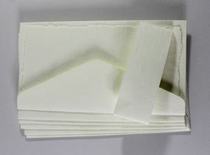 Greeting Card Gift Envelope 250 Gsm Deckled Edge Card With Matching Envelop Recycled Handmade Paper - Product Image 4