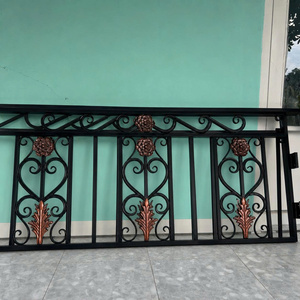 Rampe de balcon en fer forgé haut de gamme, balustrade décorative en métal pour projets de construction de luxe - Product Image 2