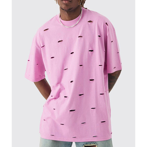 T-shirt Streetwear Vintage en Coton Délavé Grande Taille Imprimé Léopard Effet Vieilli Vente en Gros OEM - Product Image 6
