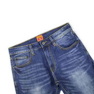 Pantalones Vaqueros Personalizados de Estilo Vintage para Hombre, Cintura Media, Corte Recto, 100% Algodón, Lavado Medio, Diseño con Bolsillos Traseros - Product Image 5