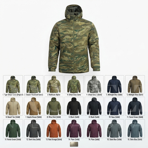New Design Waterproof Camouflage <b>Hooded</b> Jacket Windproof Outdoor <b>Winter</b> <b>Coat</b> Lightweight Protective <b>Hooded</b> Windbreaker Jackets - Product Image 1