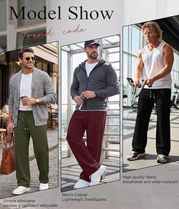 Pantalon homme classique léger de haute qualité, élastique et à cordon de serrage, coupe droite - Product Image 6