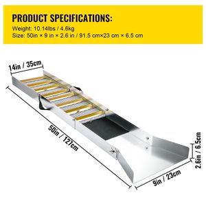 Sluice Box Pieghevole in Lega di Alluminio Leggera - Attrezzatura per la Ricerca dell'Oro da 50 Pollici - Portatile - Product Image 6