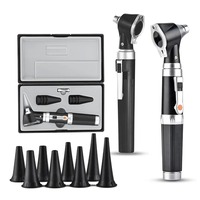 Kit de diagnostic otoscopique professionnel, otoscope médical portable à LED pour soins ORL à domicile, nettoyeur d'oreilles avec embouts