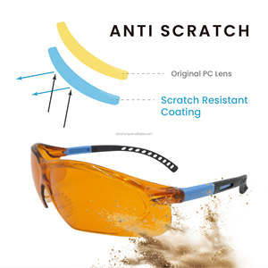 ANSI Z87+ Certified frameless with flexible tips industrial safety glasses for heavy machinery operations - Product Image 5