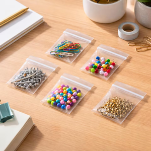 Clear Transparent PE <b>Zip</b> Lock <b>Bags</b> with Strong Seal, Durable & Recyclable, Custom Size for Food Grade and Packaging Solution - Product Image 1